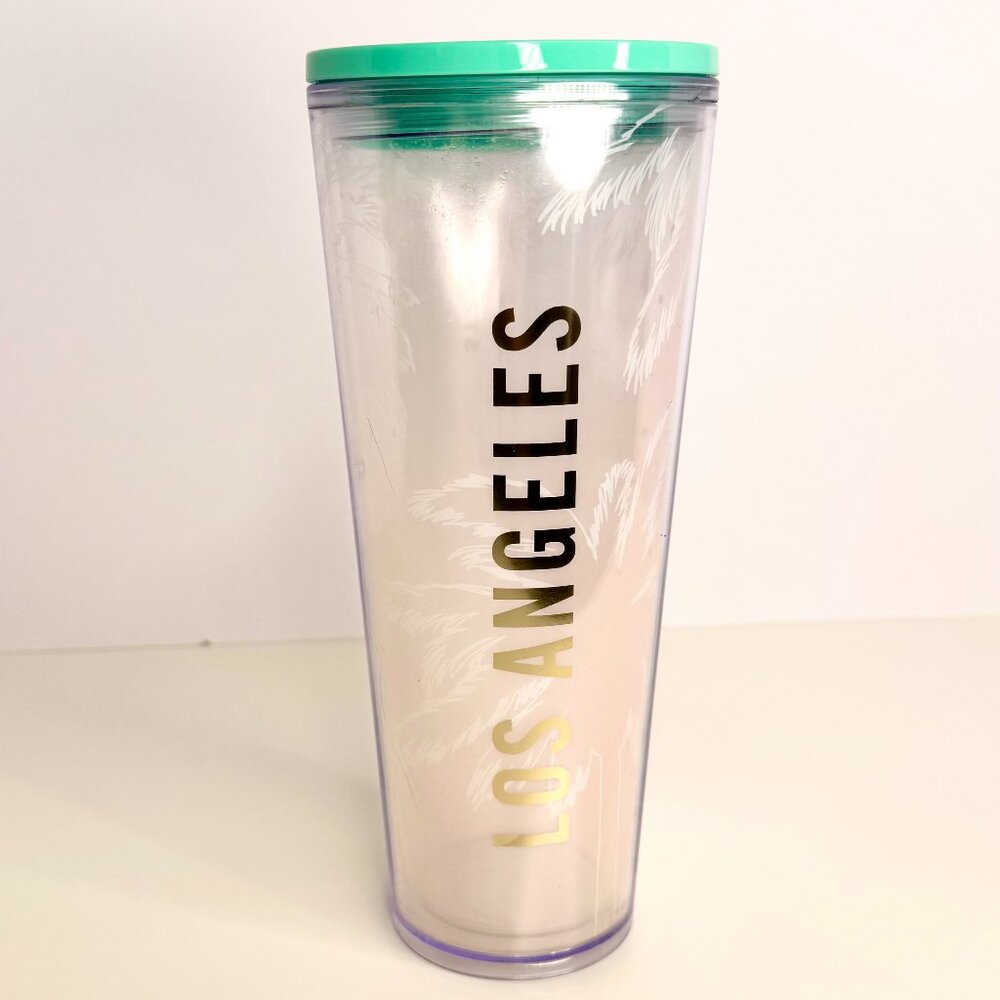 Starbucks 24 oz Los Angeles Palm Tree Tumbler Travel‎ Cold Cup without Straw